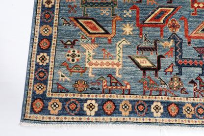 183 x 272 cm | Animal Afghan Veg Dye Wool carpet