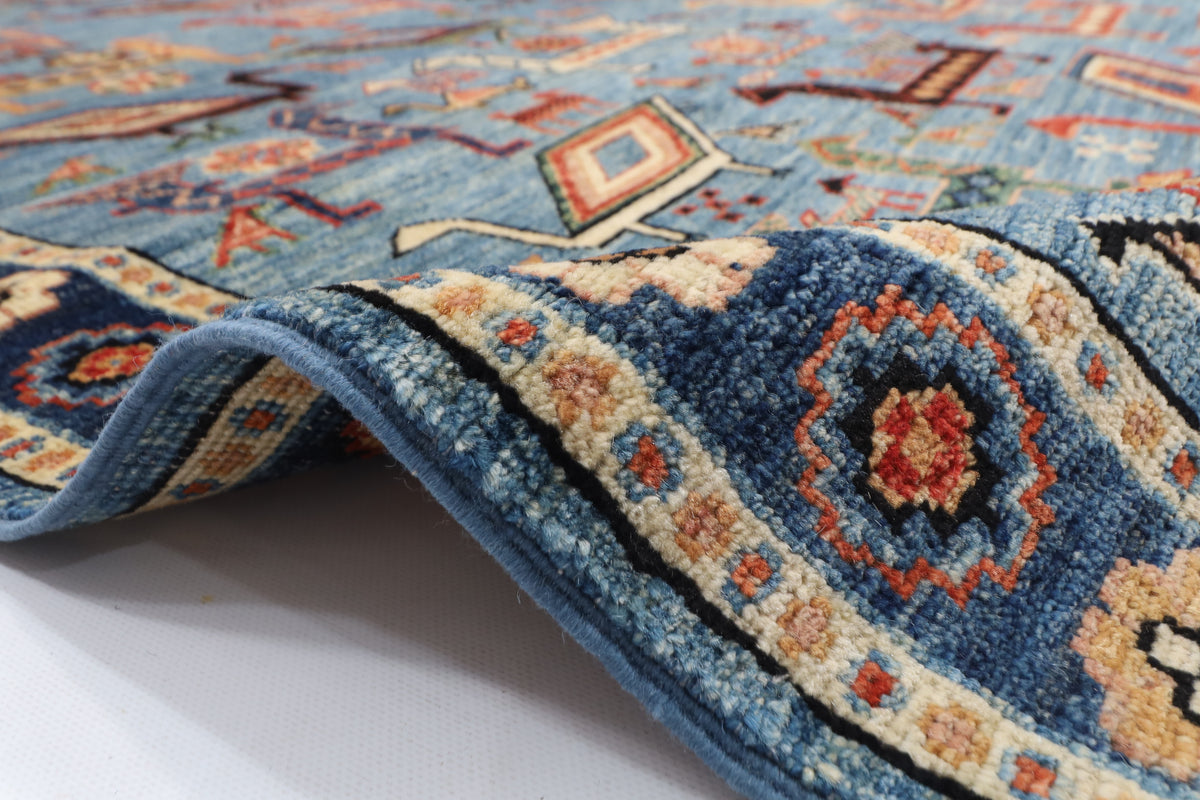 183 x 272 cm | Animal Afghan Veg Dye Wool carpet