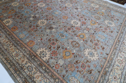 367 x 446 cm | Large Over Size Oriental Floral Afghan Tribal Hand Knotted Wool Carpet