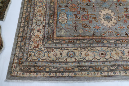 367 x 446 cm | Large Over Size Oriental Floral Afghan Tribal Hand Knotted Wool Carpet