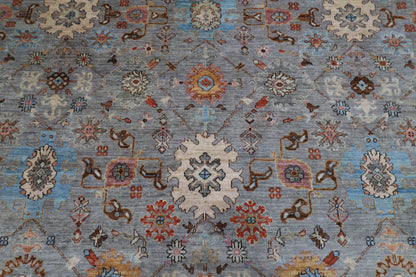 367 x 446 cm | Large Over Size Oriental Floral Afghan Tribal Hand Knotted Wool Carpet