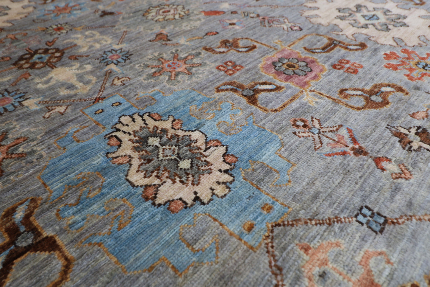 367 x 446 cm | Large Over Size Oriental Floral Afghan Tribal Hand Knotted Wool Carpet