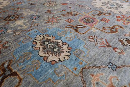 367 x 446 cm | Large Over Size Oriental Floral Afghan Tribal Hand Knotted Wool Carpet