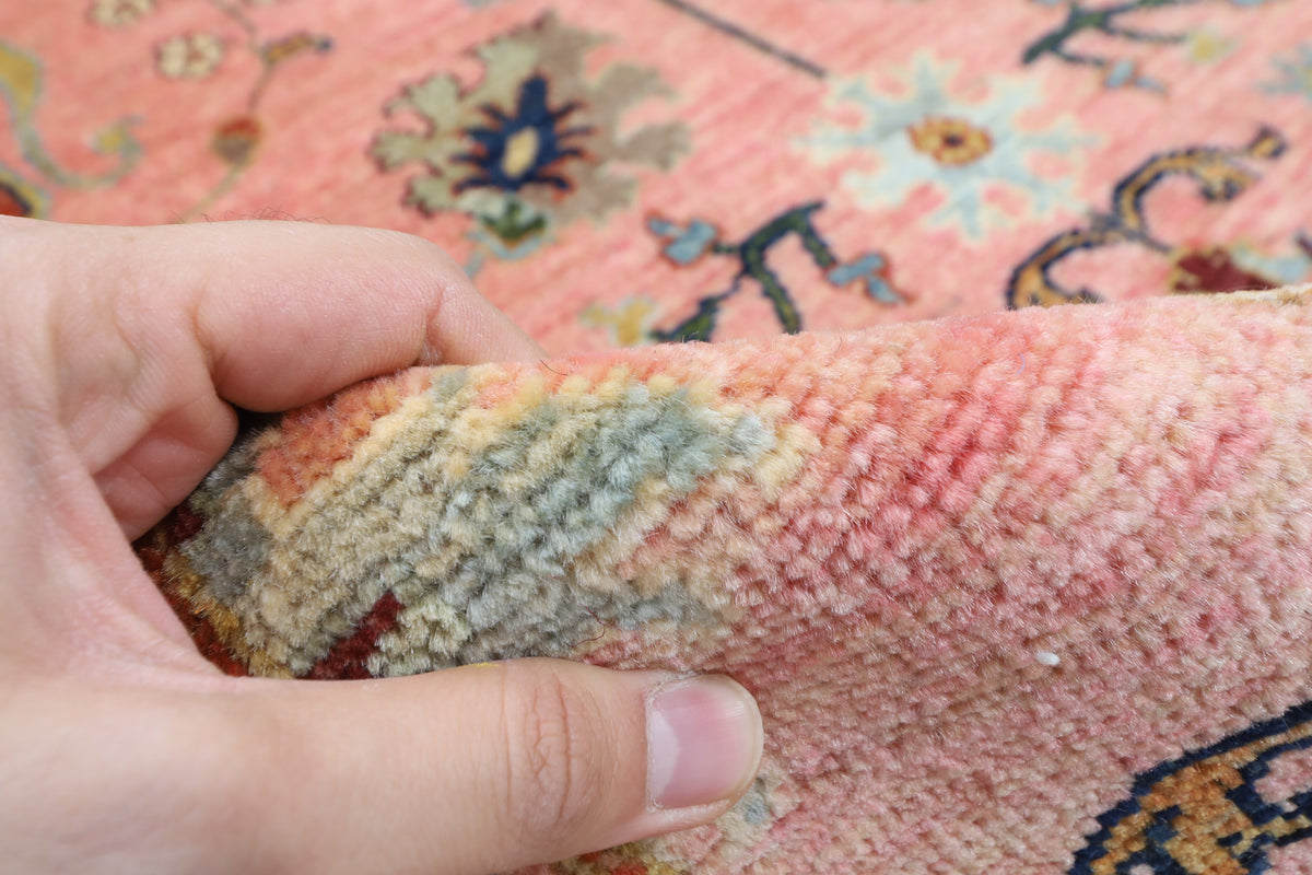 171 x 238 cm | Pink Floral Afghan Veg Dye Wool carpet