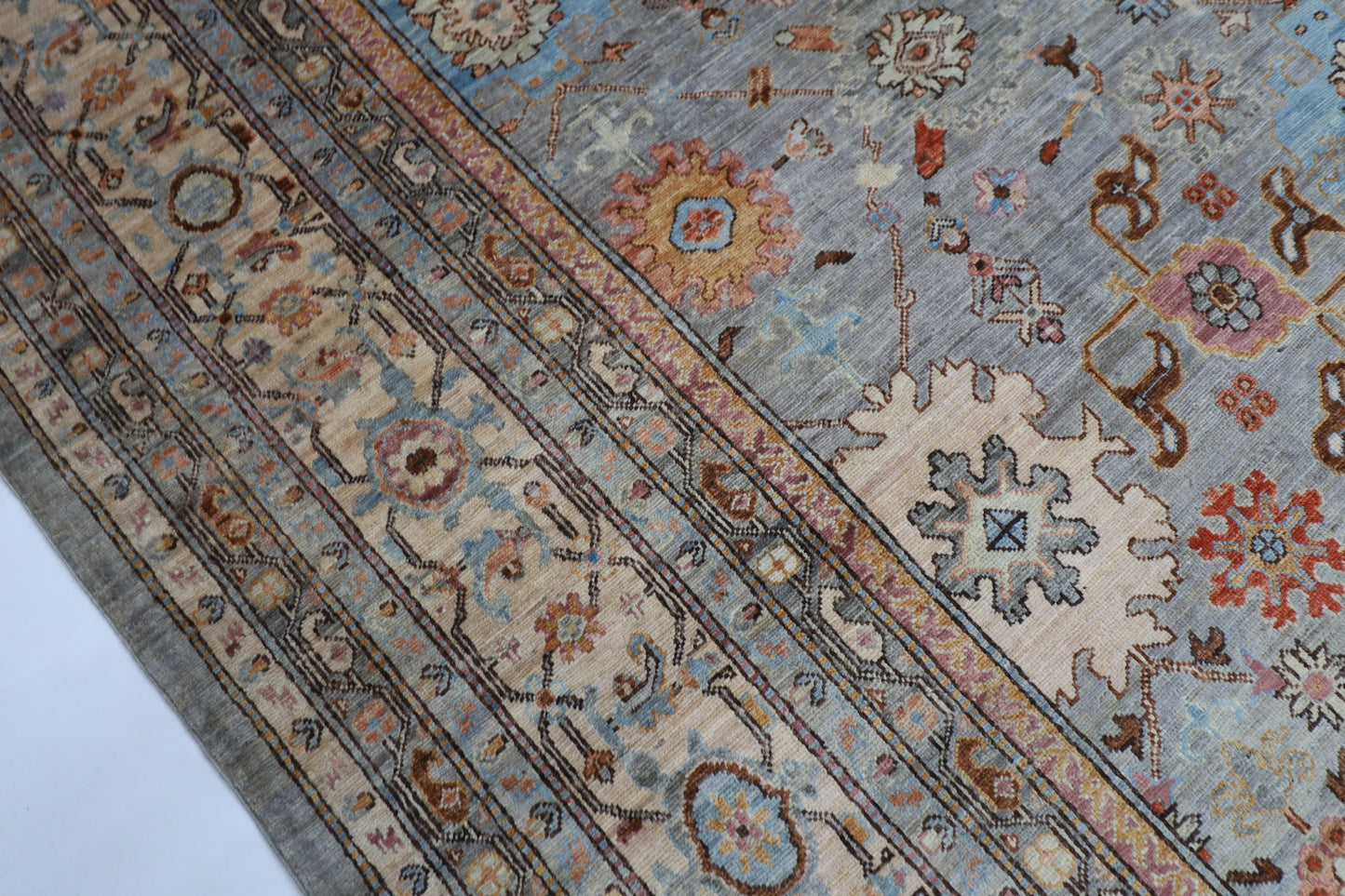 367 x 446 cm | Large Over Size Oriental Floral Afghan Tribal Hand Knotted Wool Carpet