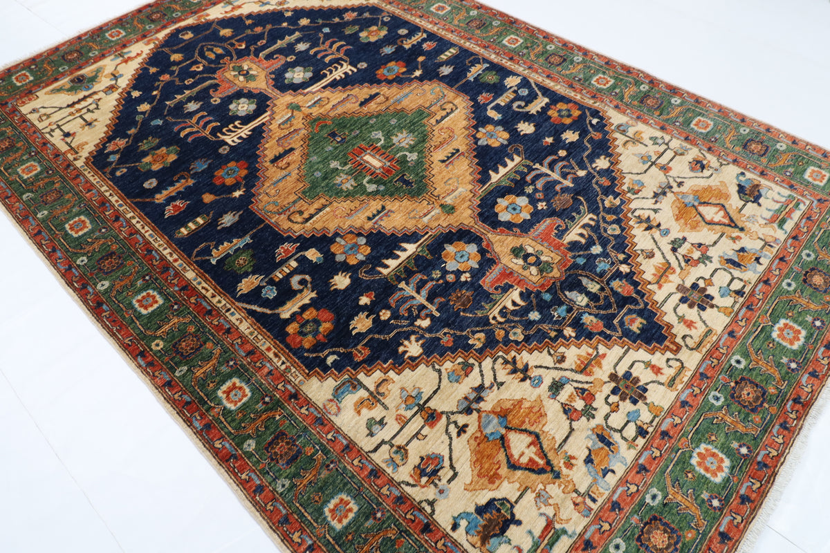 203 x 298 cm | Tribal Afghan Veg Dye Wool carpet