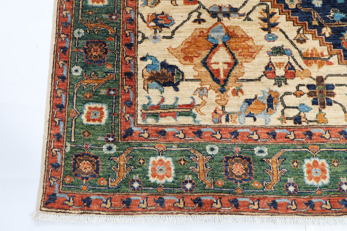 203 x 298 cm | Tribal Afghan Veg Dye Wool carpet