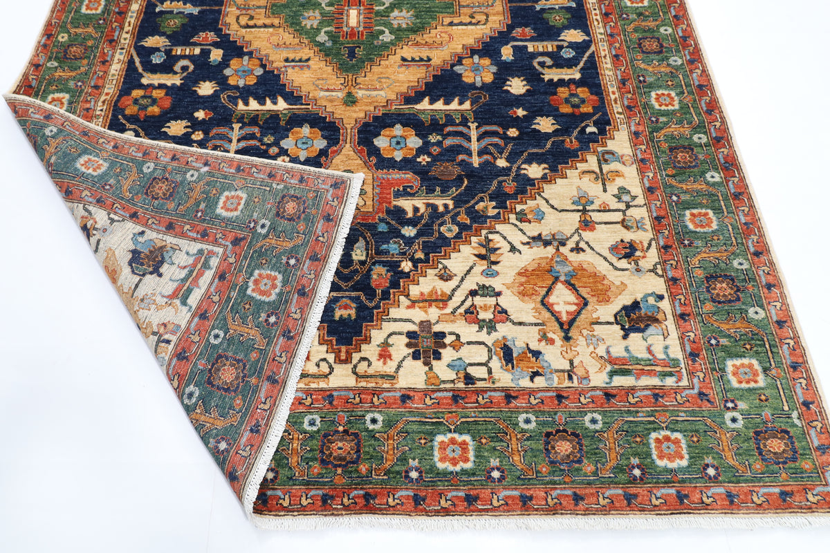 203 x 298 cm | Tribal Afghan Veg Dye Wool carpet