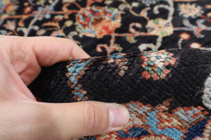 144 x 197 cm | Black Sultani Afghan Veg Dye Wool carpet
