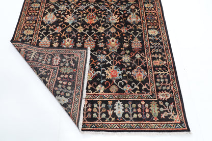 144 x 197 cm | Black Sultani Afghan Veg Dye Wool carpet