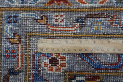 400 x 590 cm | Large Over Size Oriental Floral Gray Afghan Tribal Hand Knotted Wool Carpet