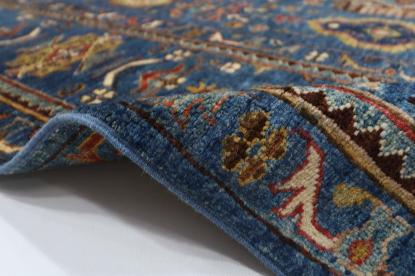 210 x 290 cm | Waziri Blue Afghan Hand Knotted Carpet