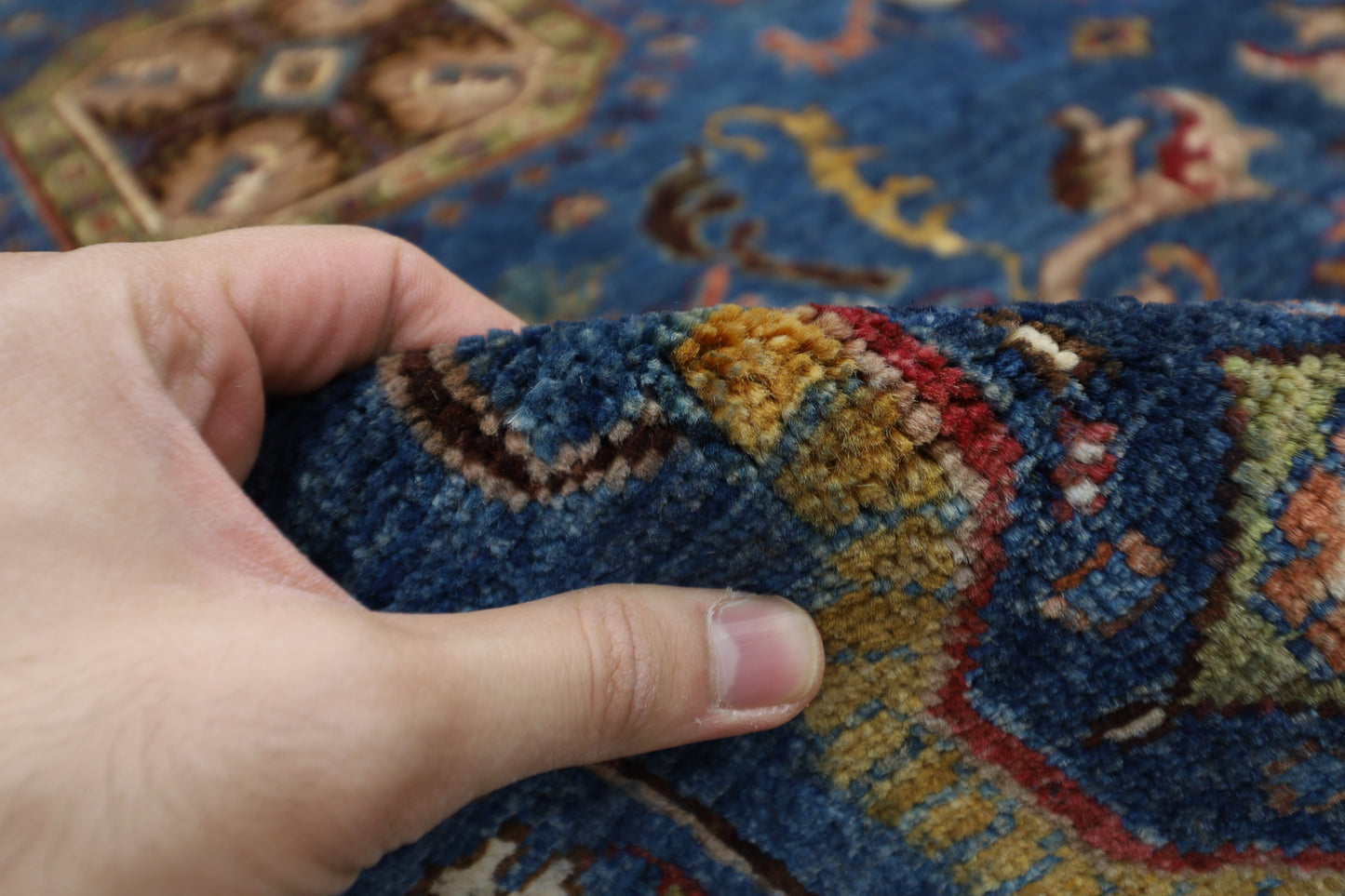 210 x 290 cm | Waziri Blue Afghan Hand Knotted Carpet