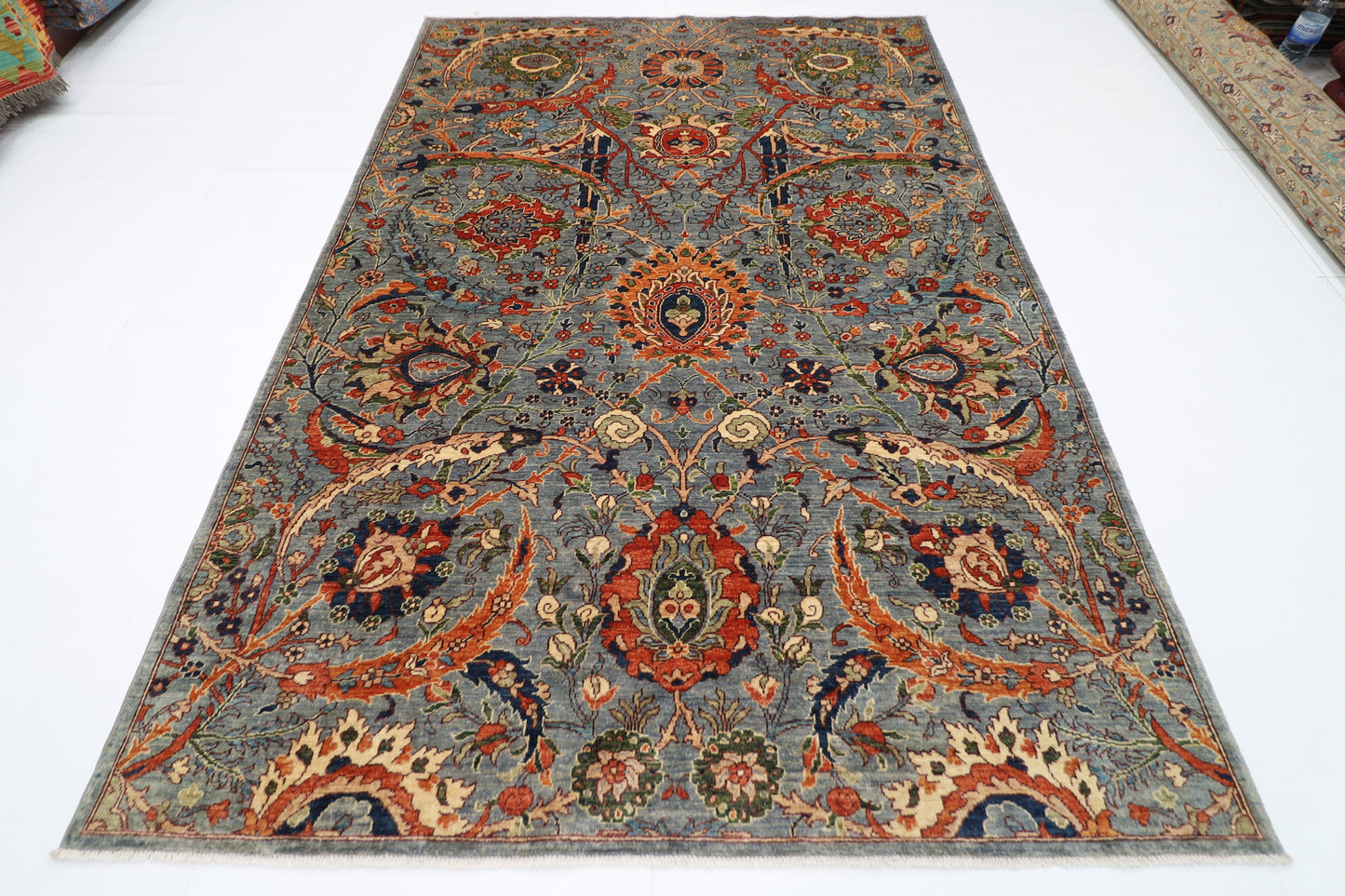 196 x 288 cm | Sickle Leaf Afghan Hand Knotted Carpet