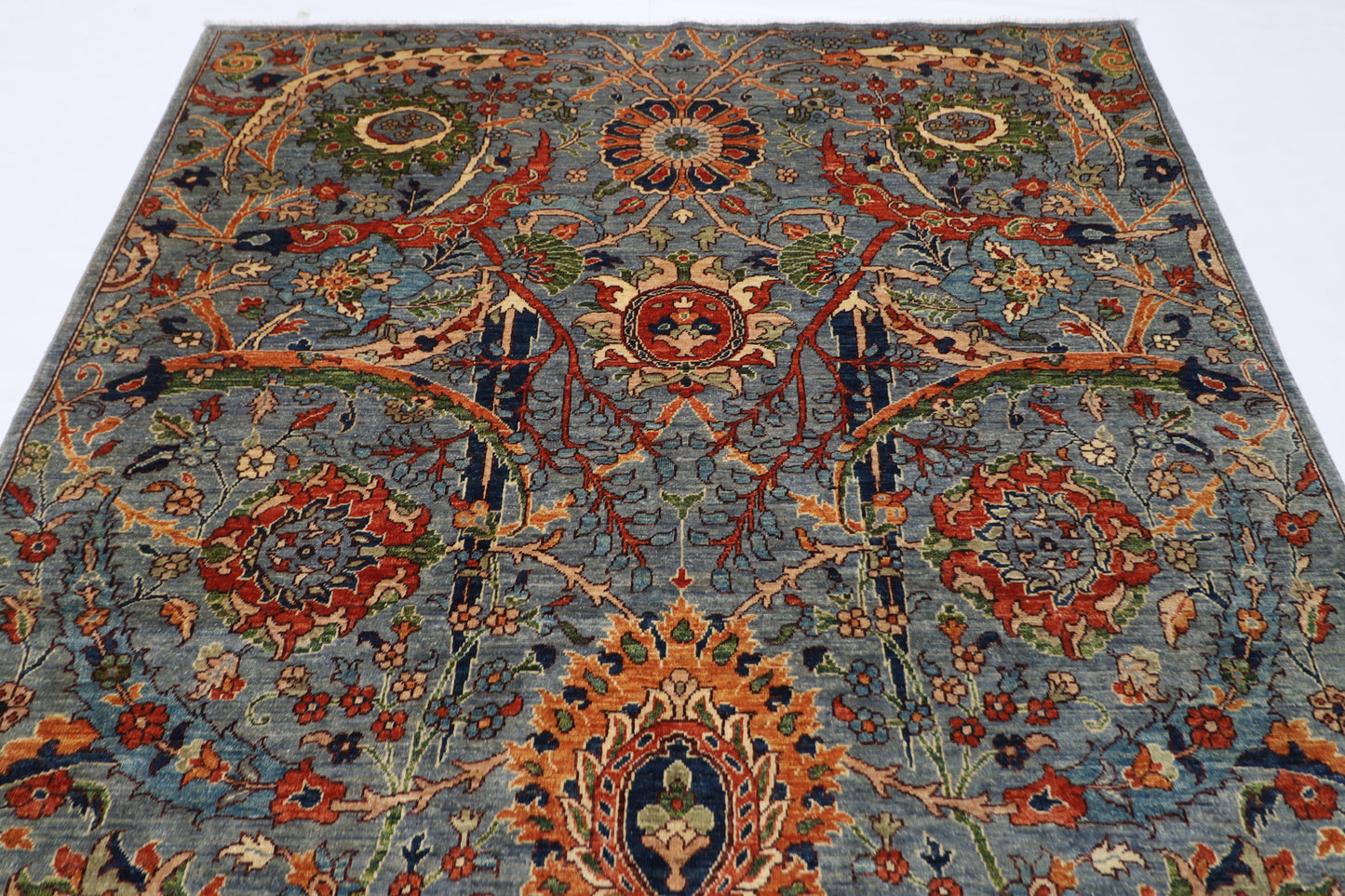 196 x 288 cm | Sickle Leaf Afghan Hand Knotted Carpet