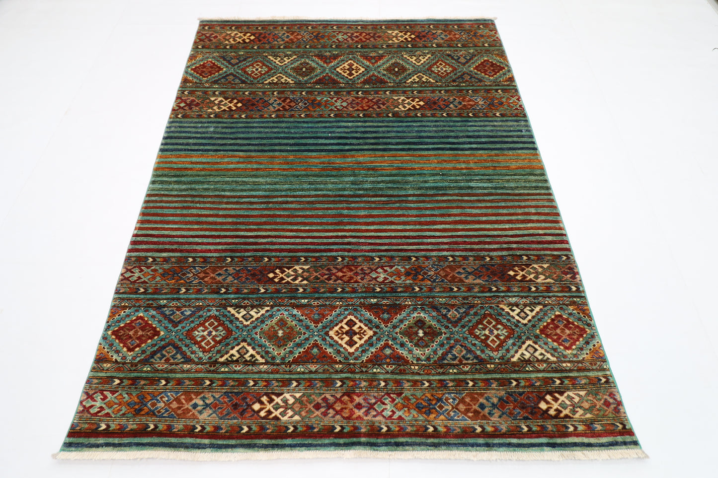 155 x 202 cm | Khorjun Afghan Hand Knotted Carpet