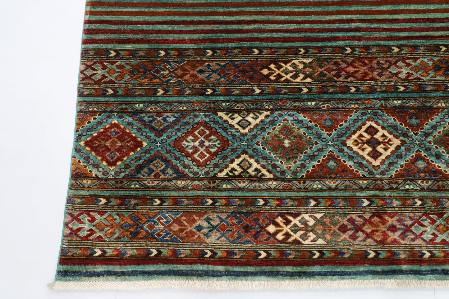 155 x 202 cm | Khorjun Afghan Hand Knotted Carpet