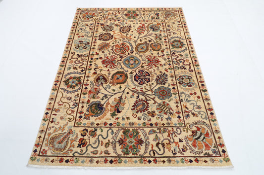 149 x 201 cm | Suzani Afghan Veg Dye Wool carpet
