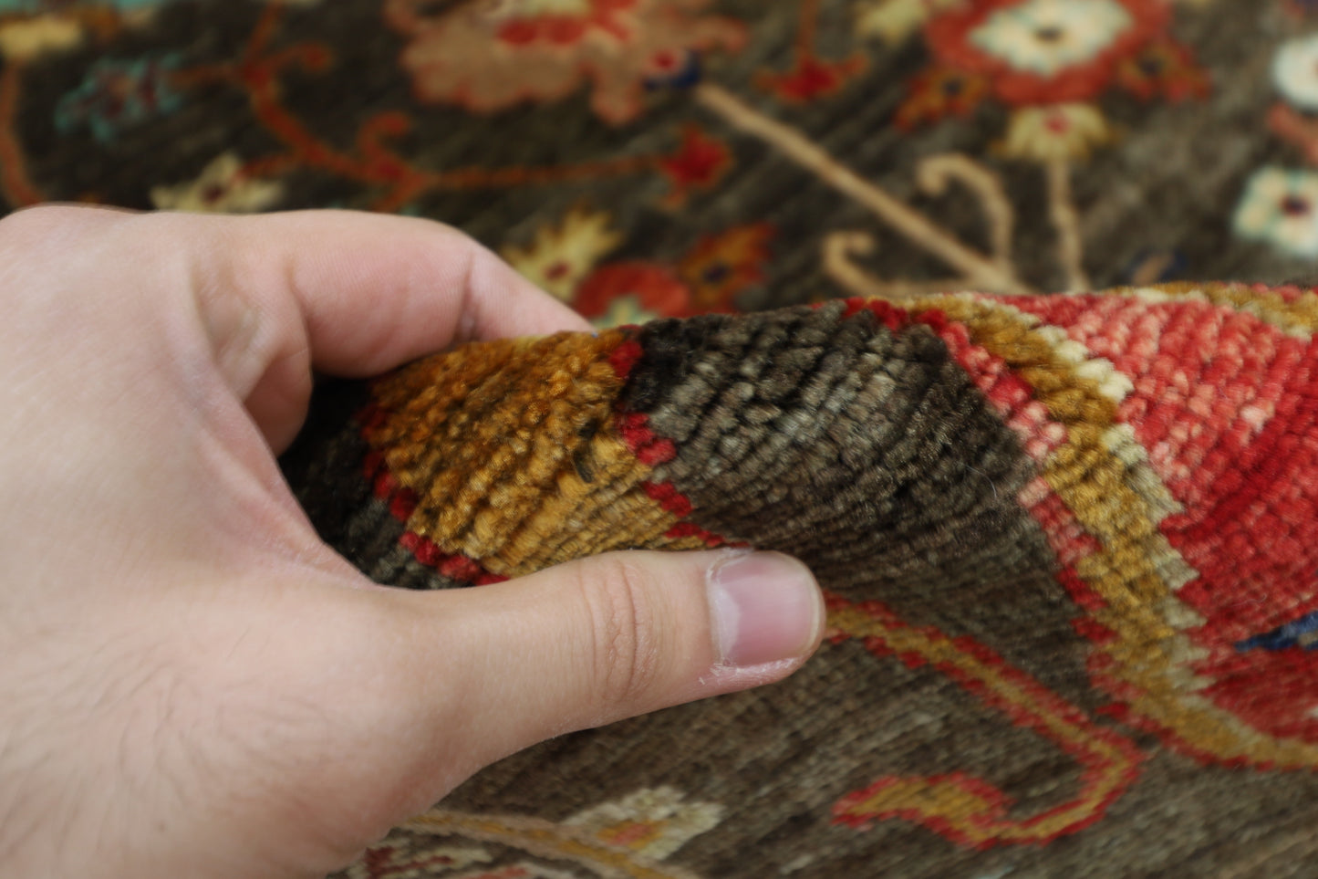 128 x 178 cm | Sultani Brown Afghan Hand Knotted Carpet