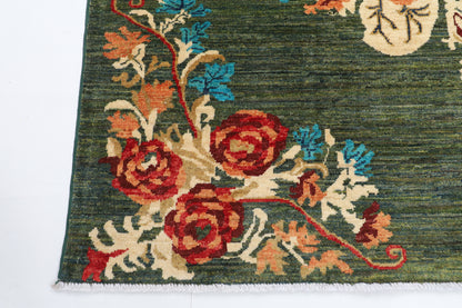 153 x 202 cm | Floral Gabbeh Afghan Veg Dye Wool carpet
