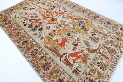 200 x 298 cm | Animal Afghan Veg Dye Wool carpet