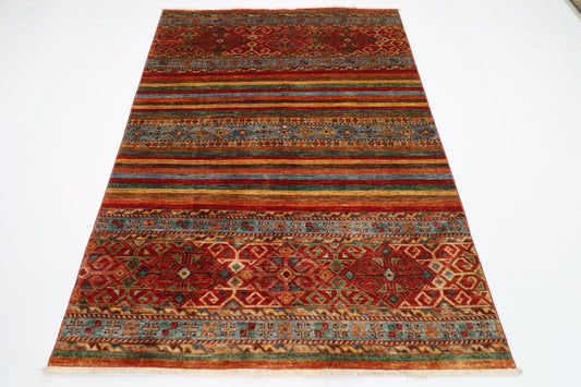 154 x 208 cm | Khorjun Afghan Hand Knotted Carpet