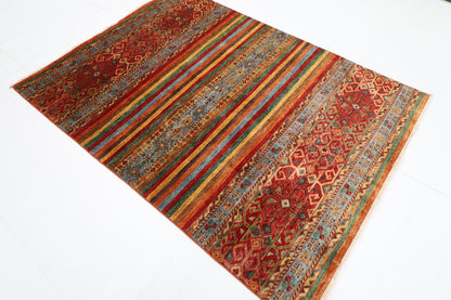 154 x 208 cm | Khorjun Afghan Hand Knotted Carpet