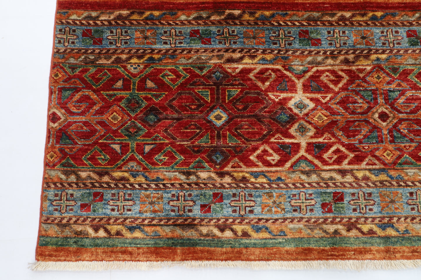 154 x 208 cm | Khorjun Afghan Hand Knotted Carpet