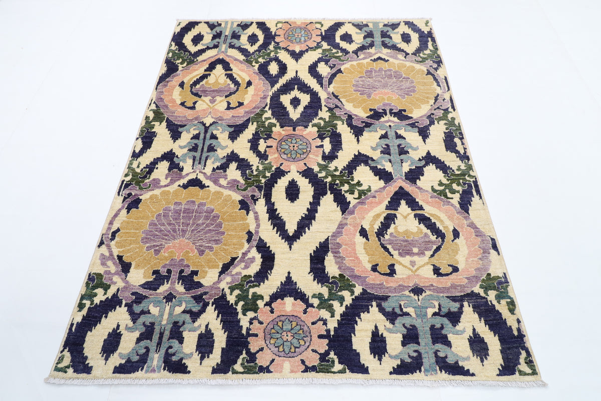 149 x 190 cm | Art Afghan Veg Dye Wool carpet