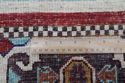 177 x 255 cm | Khorjun Beige Afghan Hand Knotted Carpet