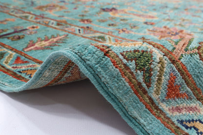 149 x 198 cm | Turquoise Afghan Veg Dye Wool carpet