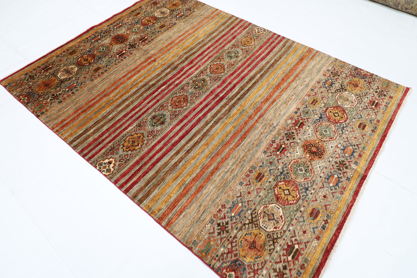 177 x 240 cm | Khorjun Afghan Hand Knotted Carpet