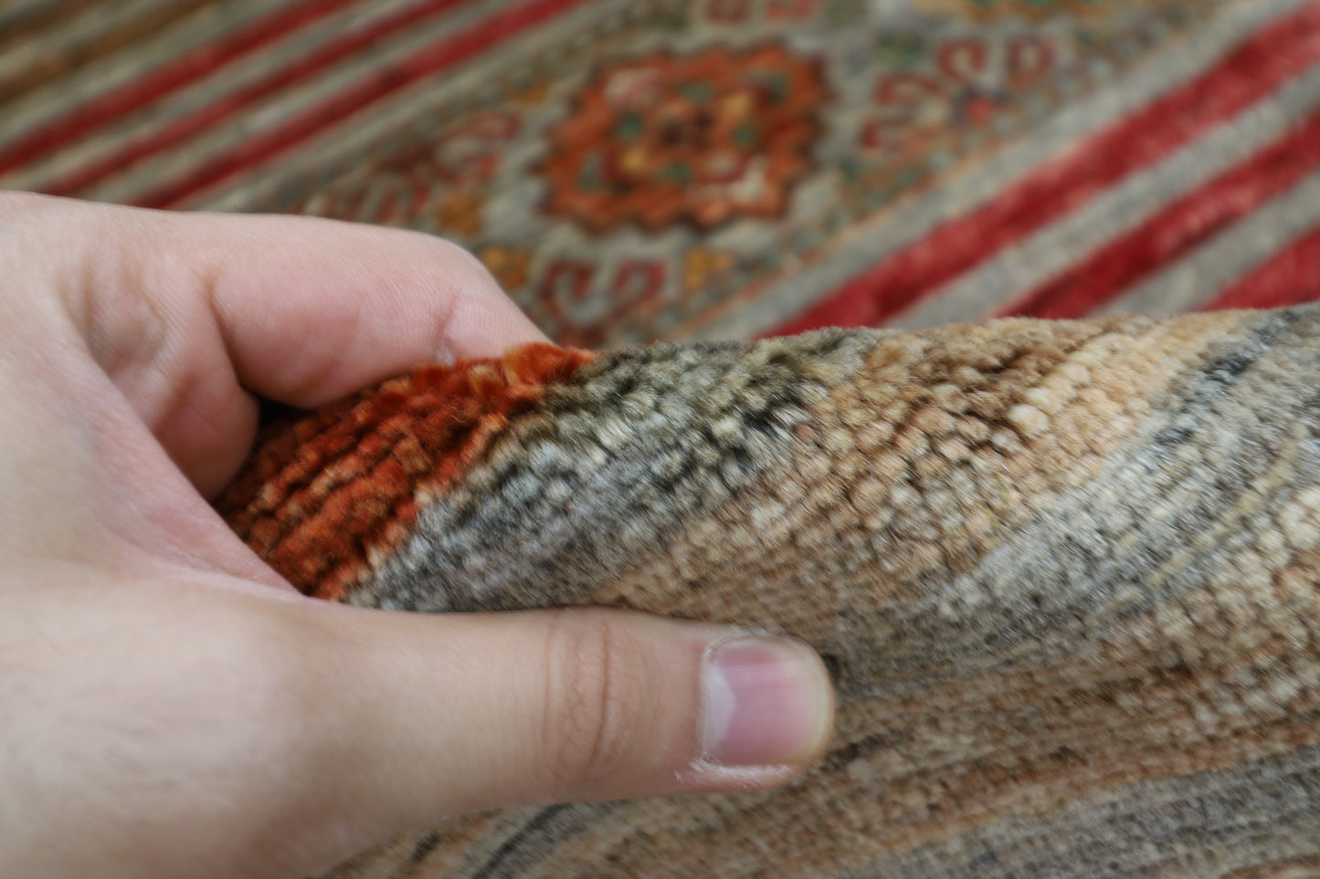 177 x 240 cm | Khorjun Afghan Hand Knotted Carpet
