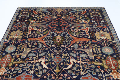 200 x 296 cm | Navy Blue Afghan Veg Dye Wool carpet