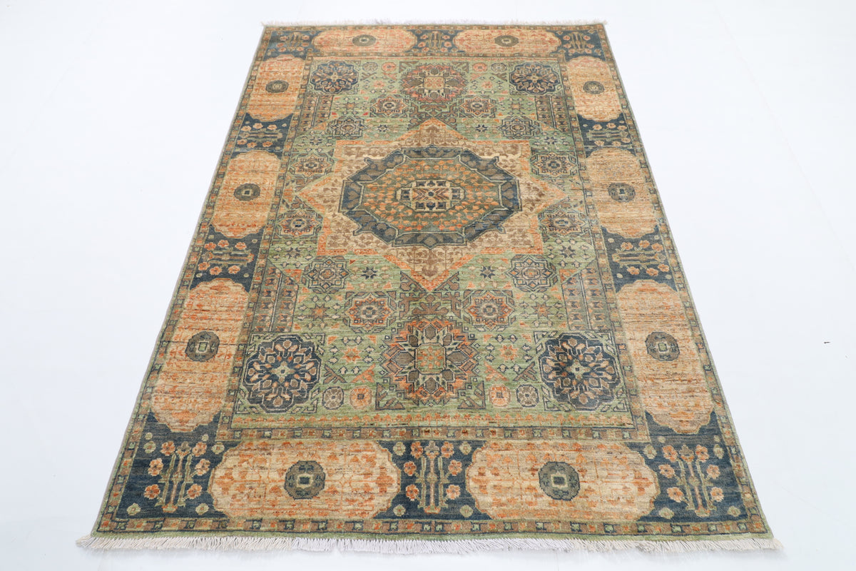 152 x 210 cm | Mamluk Afghan Veg Dye Wool carpet