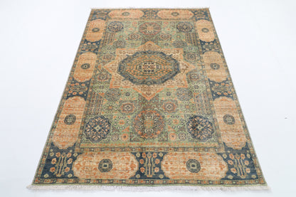 152 x 210 cm | Mamluk Afghan Veg Dye Wool carpet