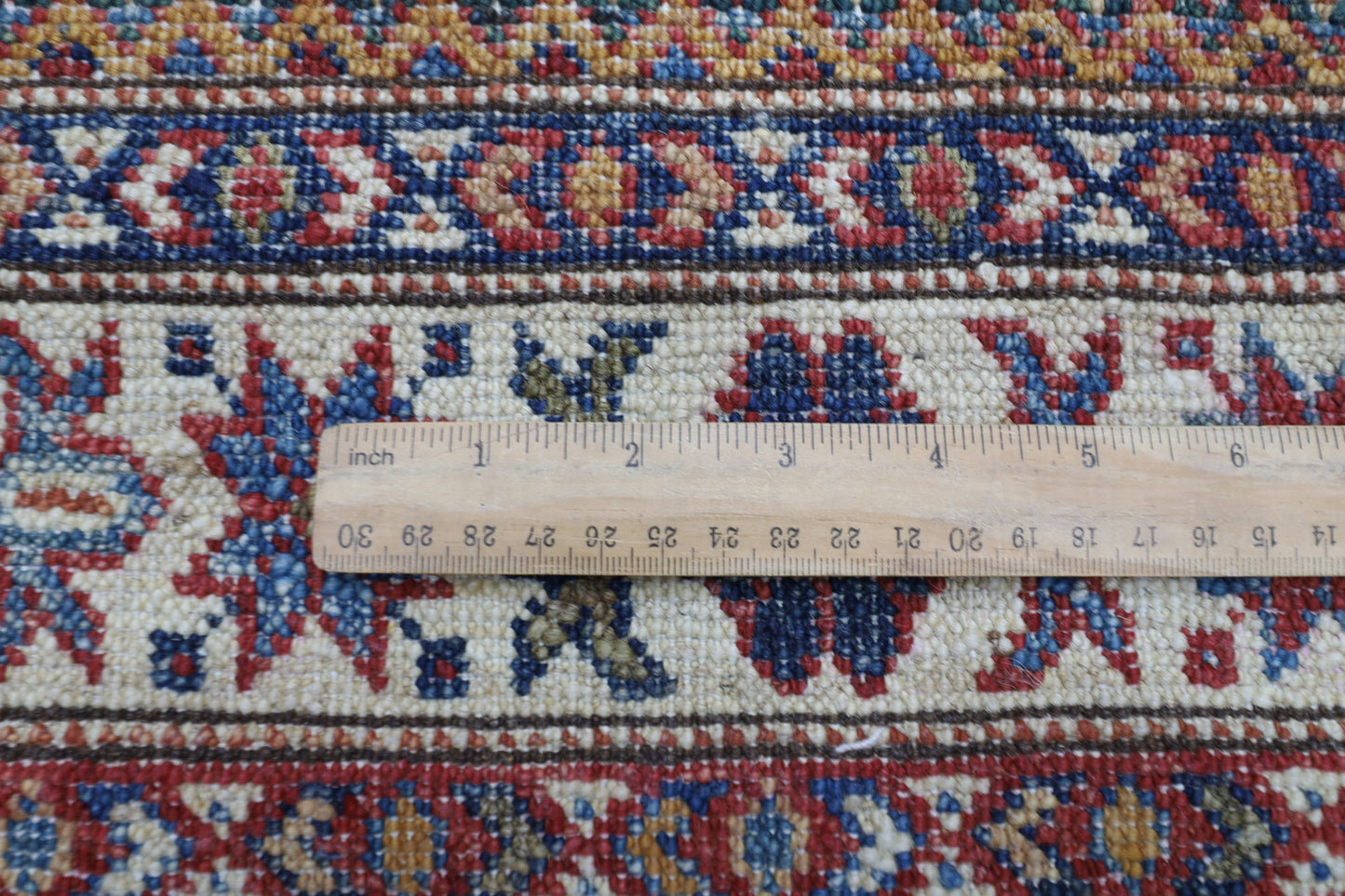 86 x 304 cm | Kazak Blueish Grey Afghan Hand Knotted Runner