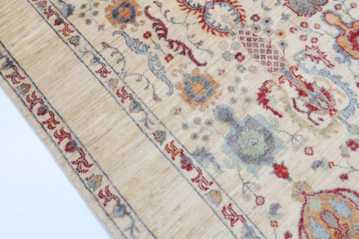 173 x 232 cm | Beige Afghan Veg Dye Wool carpet