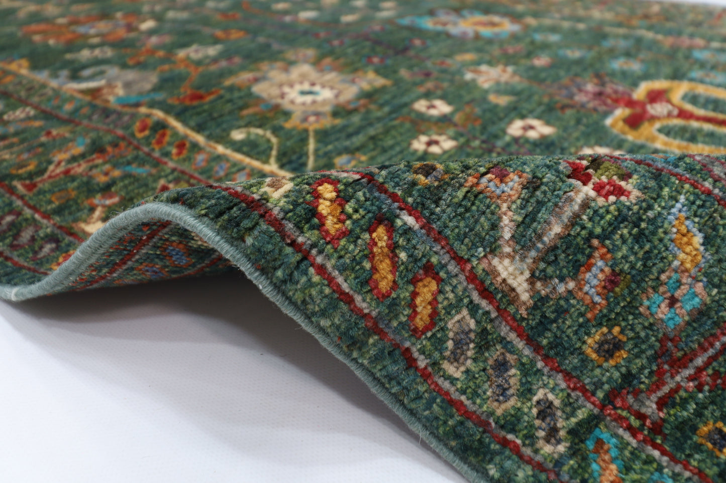 82 x 260 cm | Sultani Green Afghan Hand Knotted Runner
