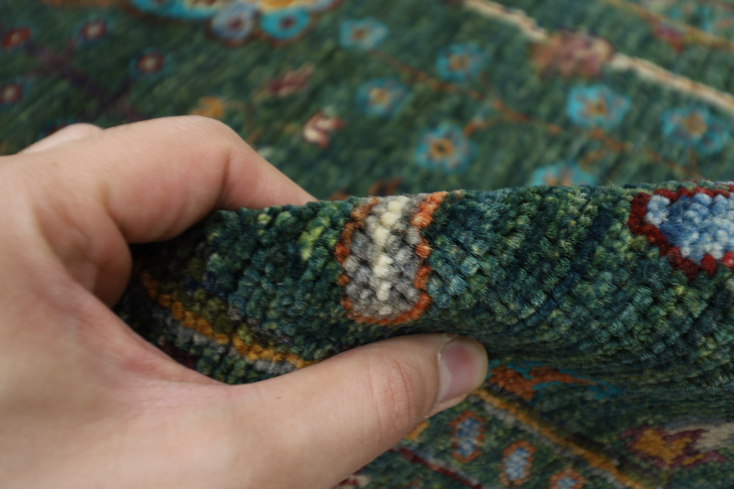 82 x 260 cm | Sultani Green Afghan Hand Knotted Runner