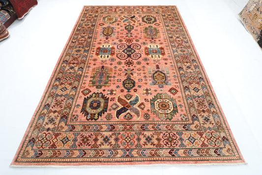 205 x 300 cm | Pink Waziri Afghan Veg Dye Wool carpet