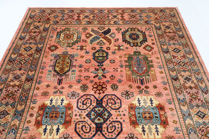 205 x 300 cm | Pink Waziri Afghan Veg Dye Wool carpet