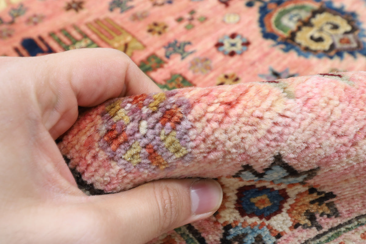 205 x 300 cm | Pink Waziri Afghan Veg Dye Wool carpet