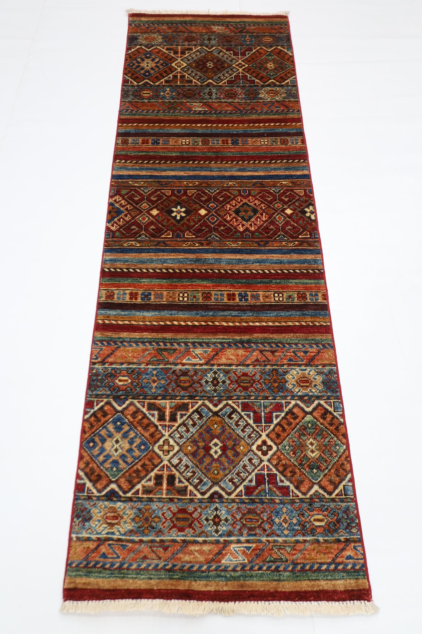 63 x 198 cm | Khorjun Tribal Afghan Hand Knotted Runner
