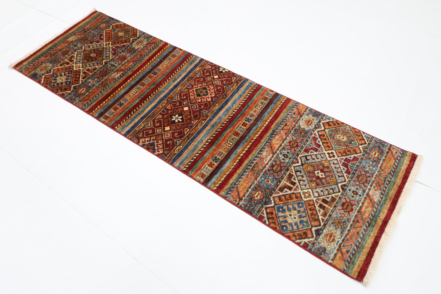 63 x 198 cm | Khorjun Tribal Afghan Hand Knotted Runner