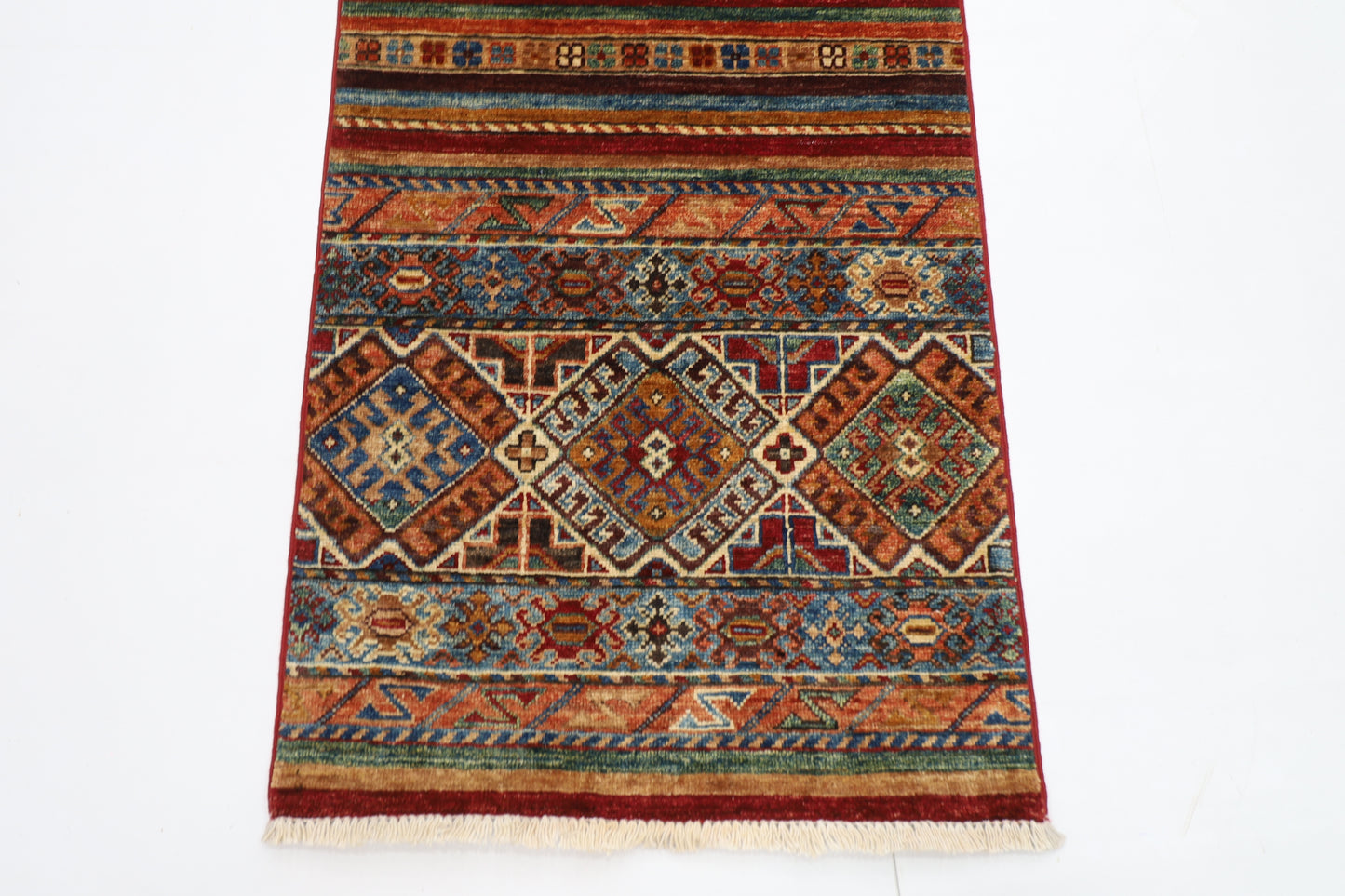 63 x 198 cm | Khorjun Tribal Afghan Hand Knotted Runner