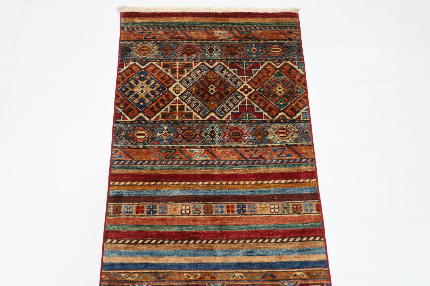 63 x 198 cm | Khorjun Tribal Afghan Hand Knotted Runner