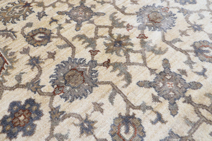 125 x 185 cm | Floral Beige Afghan Veg Dye Wool carpet