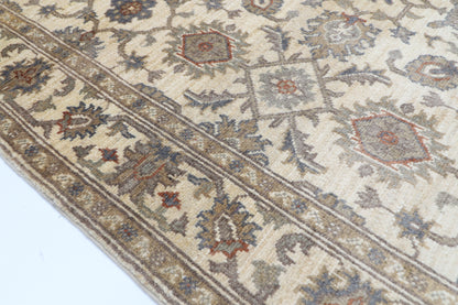 125 x 185 cm | Floral Beige Afghan Veg Dye Wool carpet