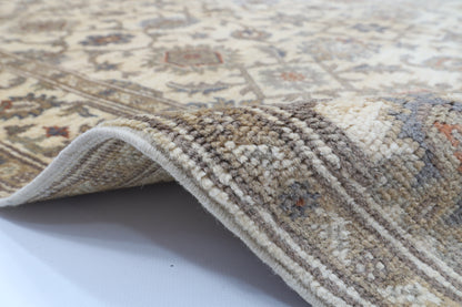 125 x 185 cm | Floral Beige Afghan Veg Dye Wool carpet